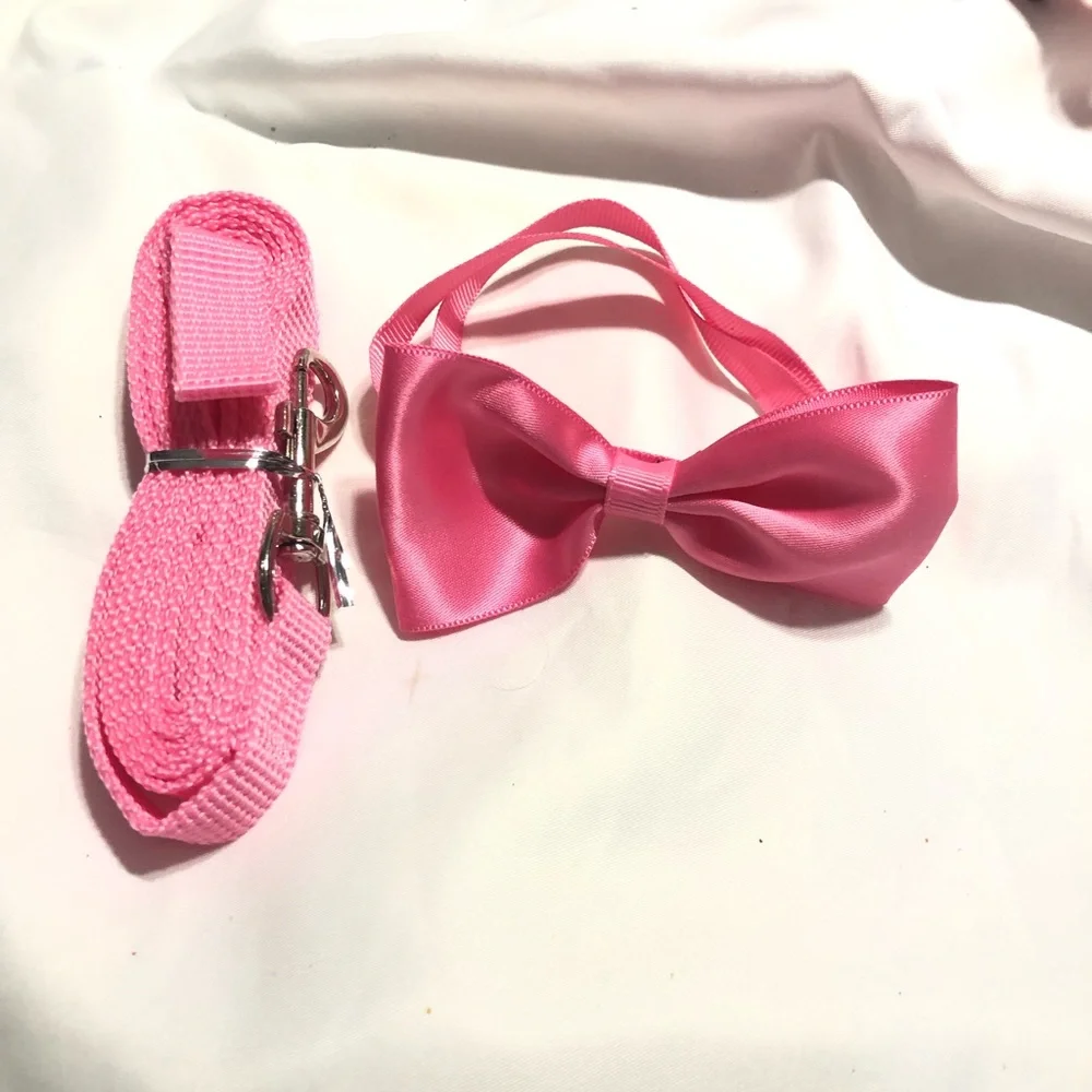 🆕 Love Has support pink pet harness & bow tie 630